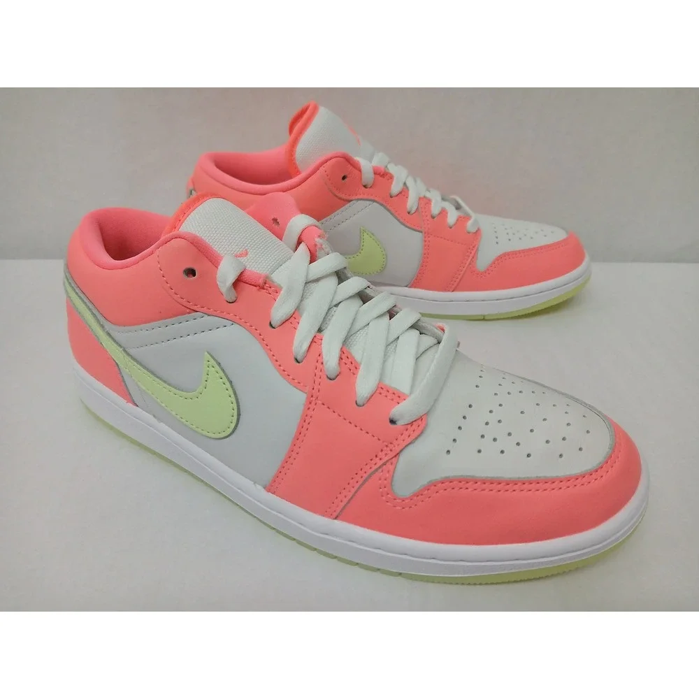 Nike Men's Air Jordan 1 Low SE Sneakers FN6772-671 Lava Glow Volt White‎ Size 9